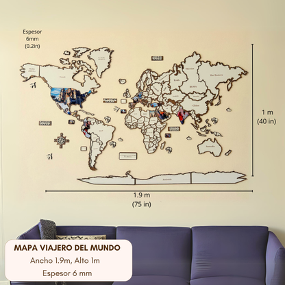 World Map Traveler Puzzle