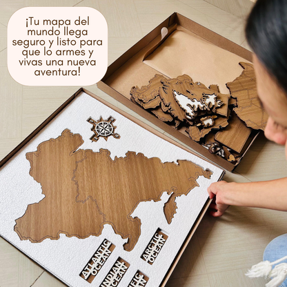 World Map Traveler Puzzle