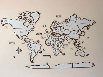 World Map Traveler Puzzle